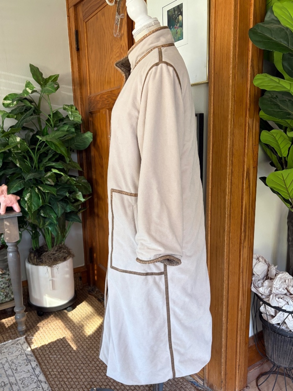 VTG 70s Bonnie Cashin Russ Taylor Weatherwear Fur Lined Coat 14 Modern Med Lrg - Picture 7 of 16